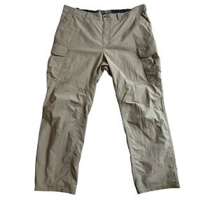 Mens REI Khaki Cargo Straight Leg Pants Pockets Hiking Outdoor‎ Camping XXL